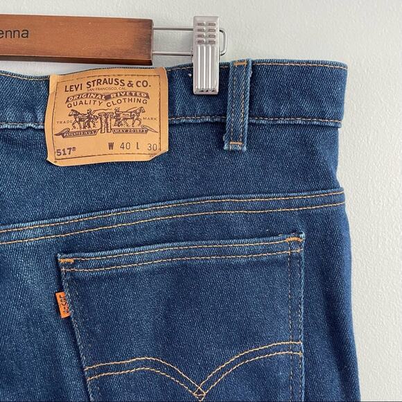 Levi’s | Men’s Vintage Orange Tab Denim Jeans 517 W 40 X L 30 Dark Wash Straight - Picture 1 of 9
